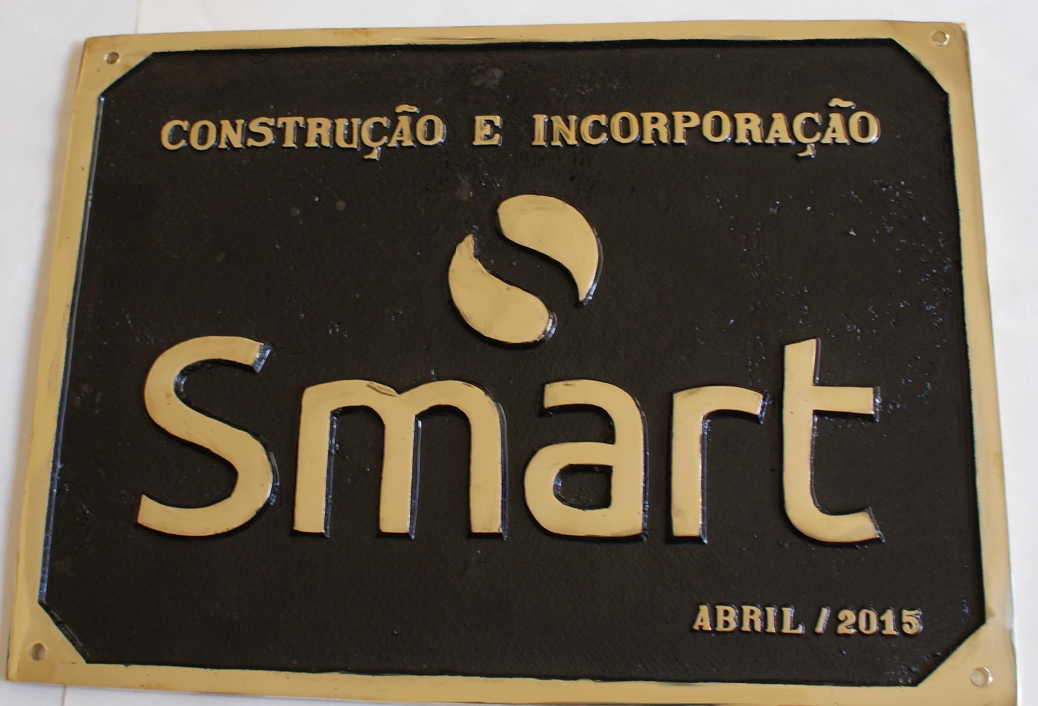 PLACA DE BRONZE FUNDIDO